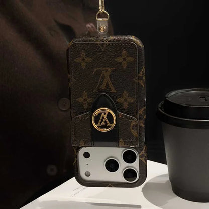 Luxury Leather Wallet Card Holder Phone Case For iPhone 12-17 Series