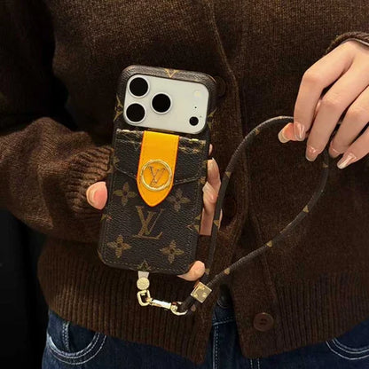 Luxury Leather Wallet Card Holder Phone Case For iPhone 12-17 Series