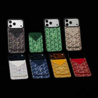 GYD Vintage Leather Case Magsafe Card-Holder For iPhone 12-17