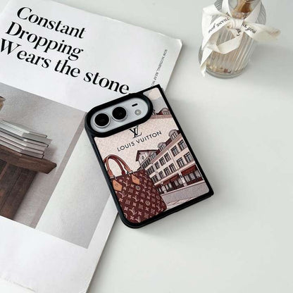 Classic LV Leather Case for iPhone Duo