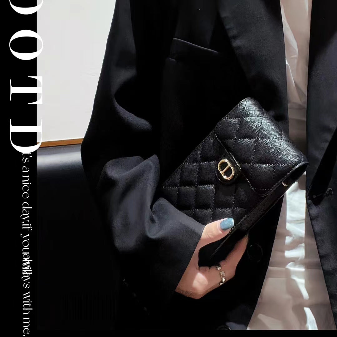 Luxury CD Genuine Leather Crossbody Phone Bag Elegant Tote Bag Roxy New