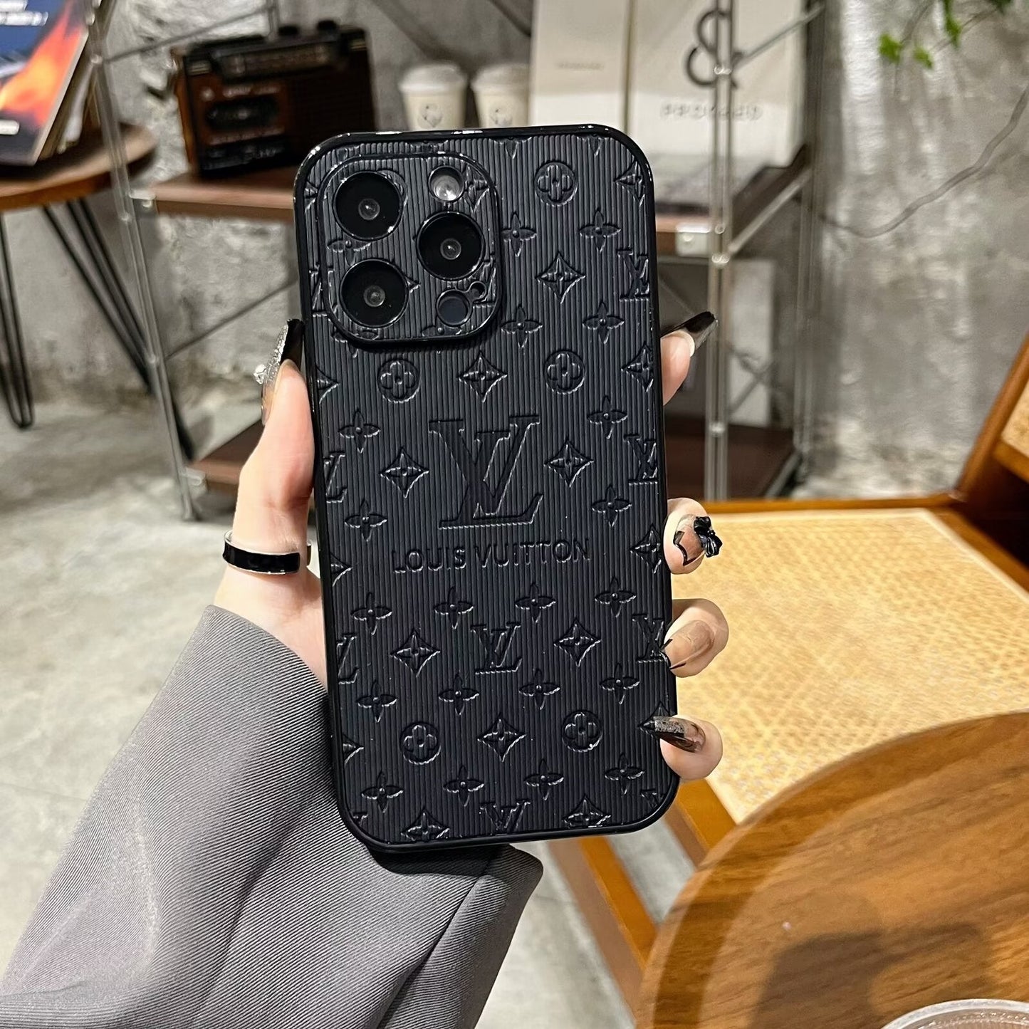 3D Embossed Leather Case For iPhone 16 / 15 /14
