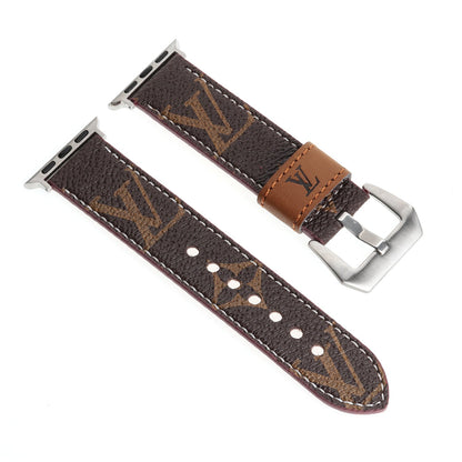 LEATHER MONOGRAM CANVAS APPLE WATCH STRAP