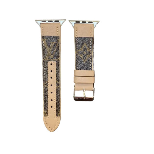 APPLE WATCH GENUINE LEATHER STRAP STITCHING MONOGRAM LEATHER Roxy New 2