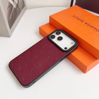 Luxury LV Leather Phone Case For iPhone 12-18 Pro & Pro Max
