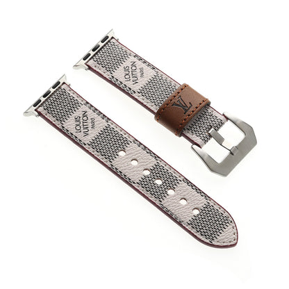LEATHER MONOGRAM CANVAS APPLE WATCH STRAP