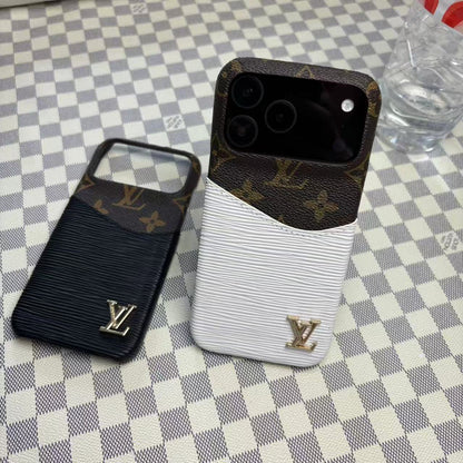 Leather Case with Card Holder for iPhone 12-18 Pro & Pro Max