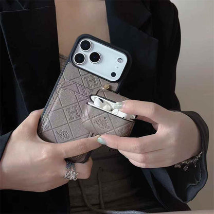 HRM Quilted Leather Case with Matching AirPods Case
