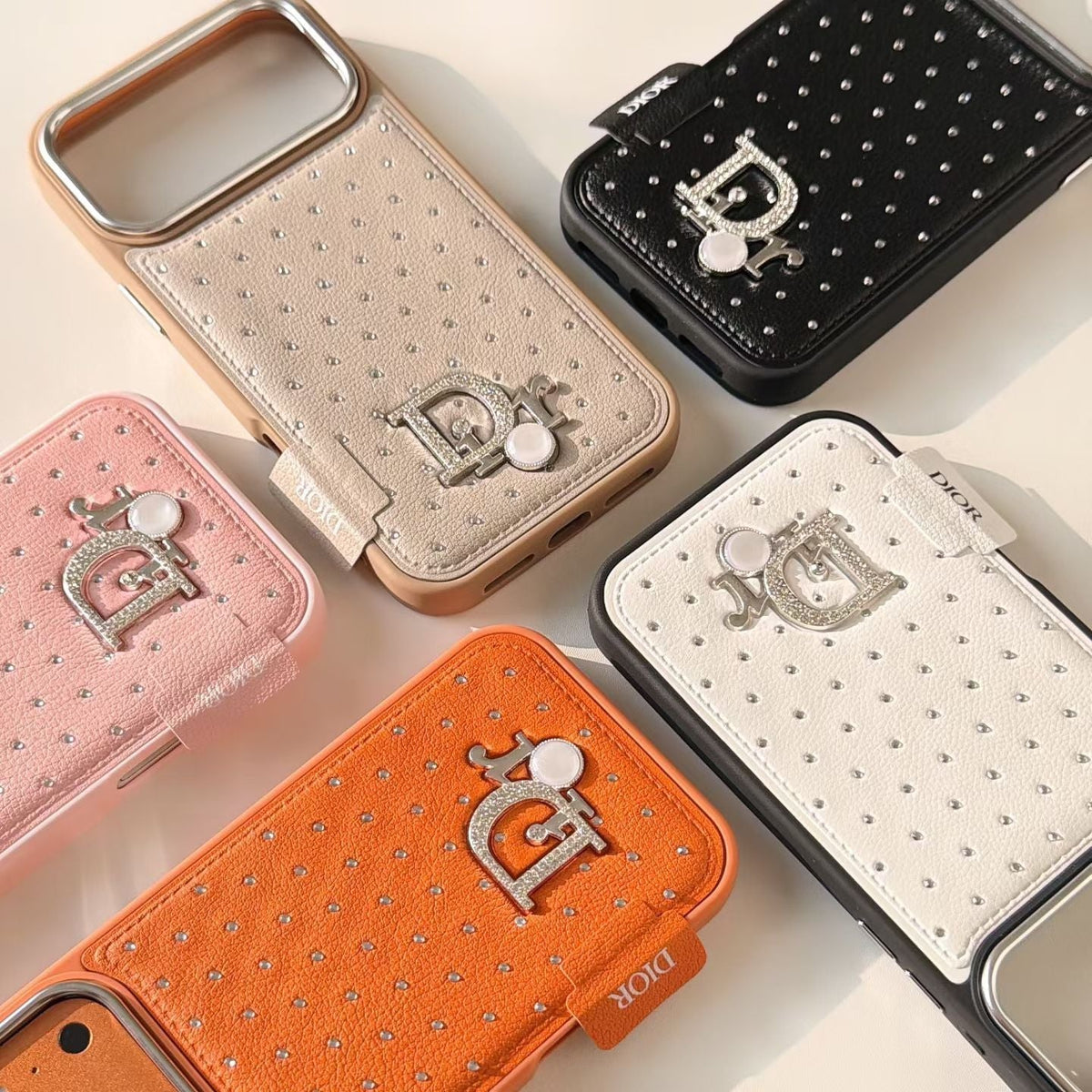 Classic Style Crystal Studded Phone Case For iPhone 13-18 Series
