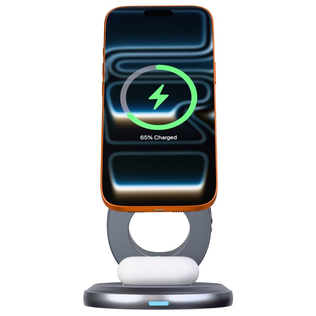 3-in-1 Foldable 25W Qi2 Magnetic Wireless Charging Station