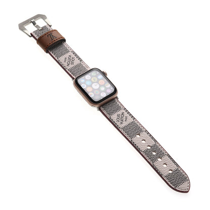 LEATHER MONOGRAM CANVAS APPLE WATCH STRAP