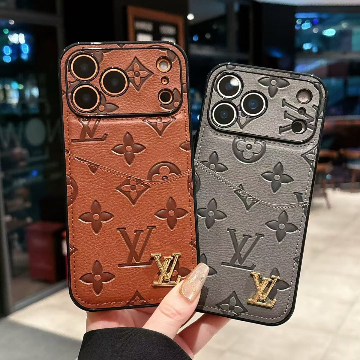 Luxury Phone Case with Card Holder For iPhone 12-18 Pro & Pro Max