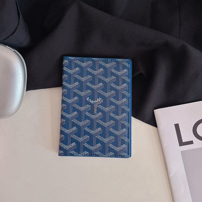 Elegant Goyardine Canvas Passport & Card Covers