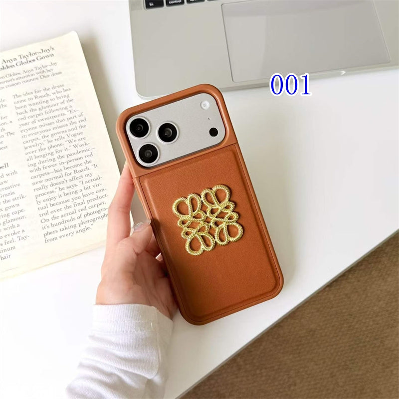 Luxury Leather Emblem iPhone Case | Premium Protection & Style
