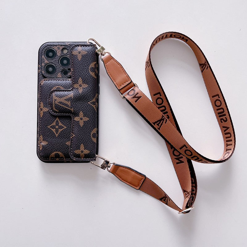 Side Card Holder Crossbody iPhone Case