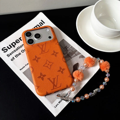 Luxury Louis V Quilted Leather Case for iPhone 14-18 Pro & Pro Max