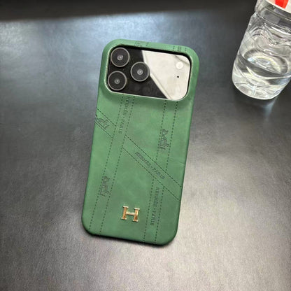 Hermes Luxury Leather Case for iPhone 17 / 16 / 15 / 14