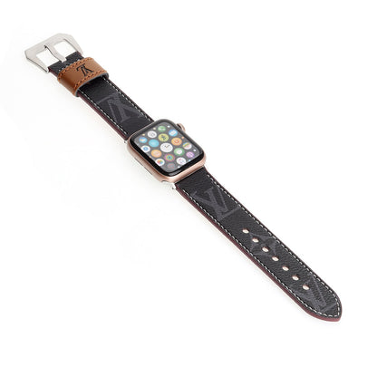 LEATHER MONOGRAM CANVAS APPLE WATCH STRAP