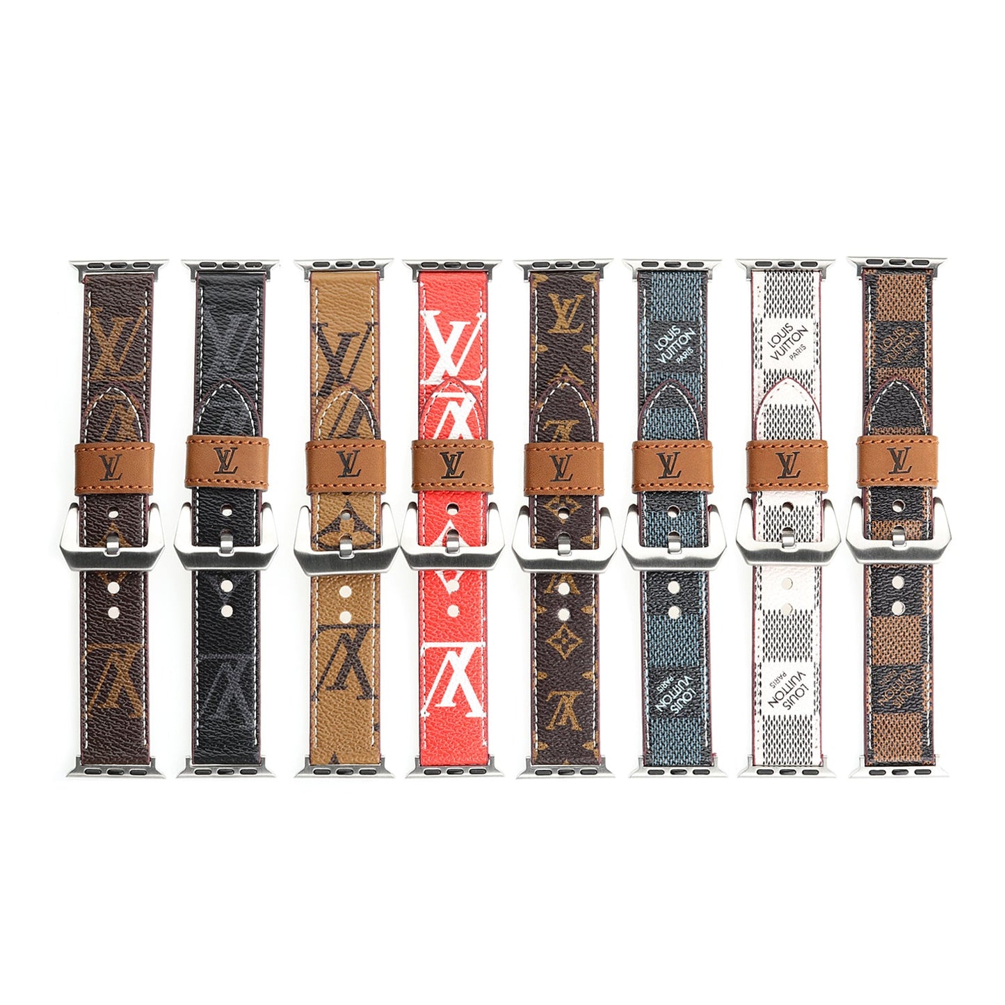 LEATHER MONOGRAM CANVAS APPLE WATCH STRAP