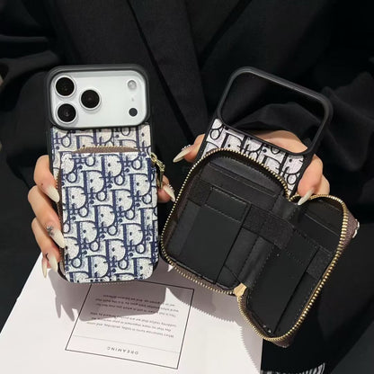 Dior Luxury iPhone Case Card Slot For iPhone 12-18