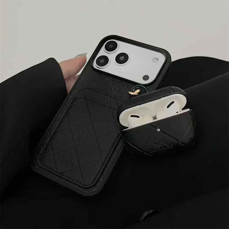 HRM Quilted Leather Case with Matching AirPods Case