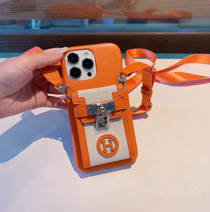 Hermes Luxury Leather Phone Case For iPhone 17-12