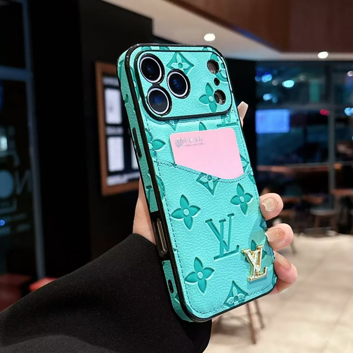 Luxury Phone Case with Card Holder For iPhone 12-18 Pro & Pro Max
