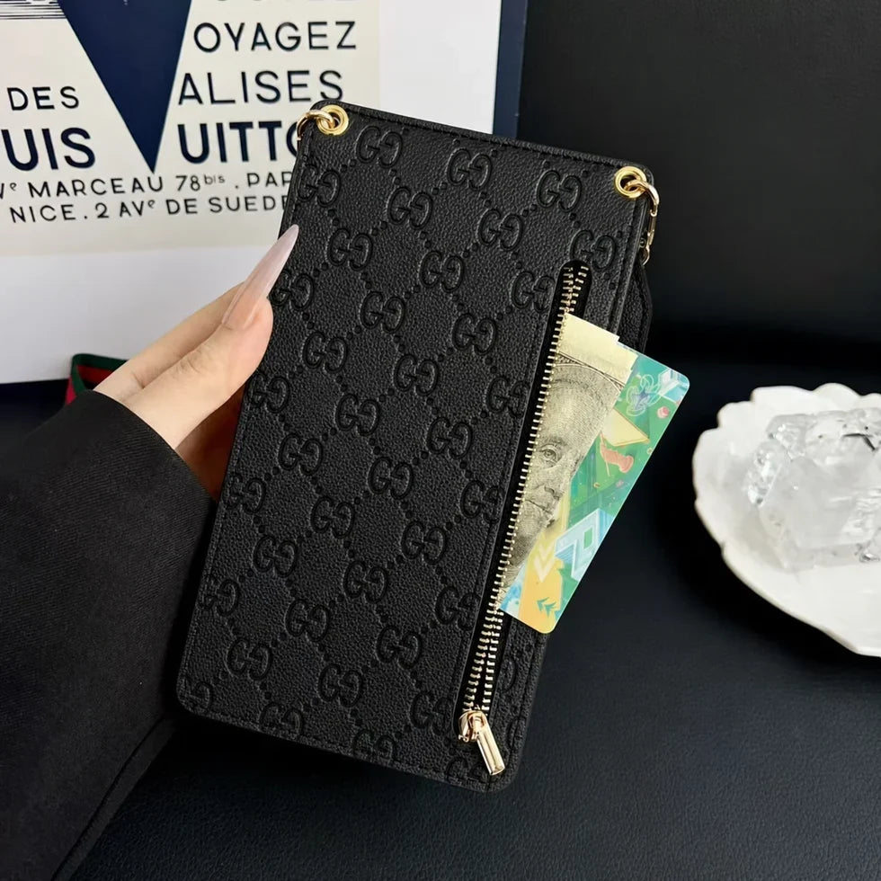Luxury Gucci Monogram Multi-Pocket Crossbody Phone Bag