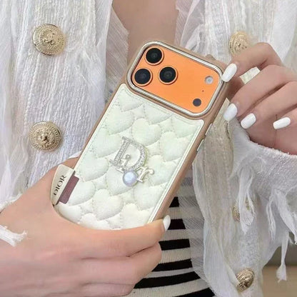 Luxury DR Case With Heart Logo For iPhone 12-18 Pro & Pro Max