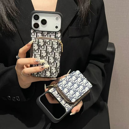 Dior Luxury iPhone Case Card Slot For iPhone 12-18