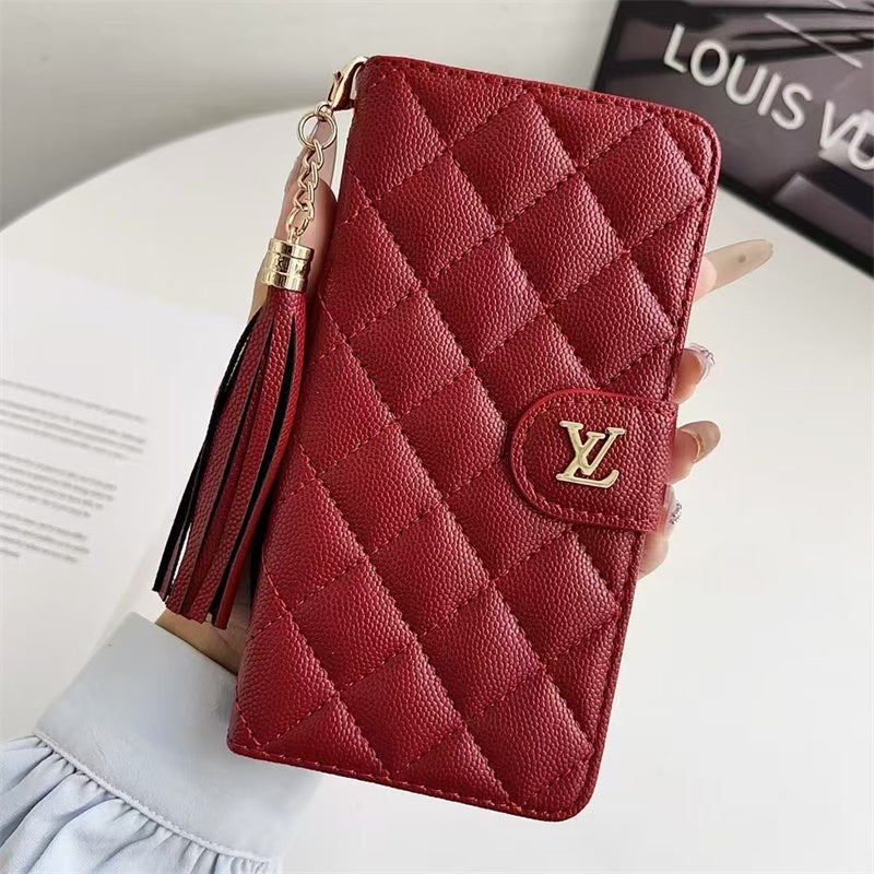 Premium Louis Vuitton Leather Wallet Leather Crossbody Bag Apple iPhone Case