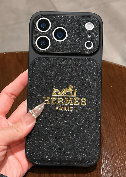 HRM Stamped Paris Emblem Leather Case