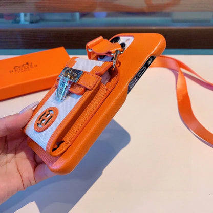 Hermes Luxury Leather Phone Case For iPhone 17-12
