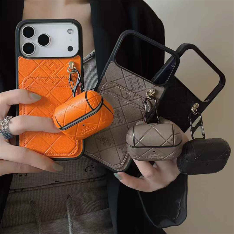 HRM Quilted Leather Case with Matching AirPods Case