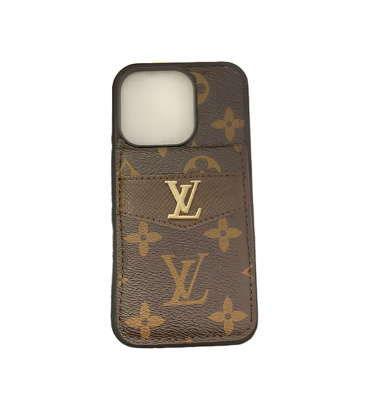 LUXURY MONOGRAM GENUINE LEATHER IPHONE CASE FLIP WALLET Roxy New 2