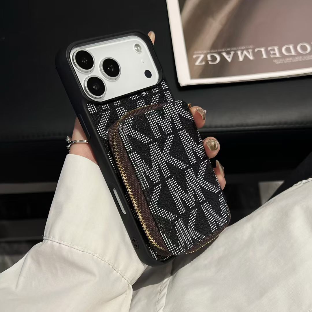 Luxury Inspired Phone Case with Card Holder For iPhone 12-17