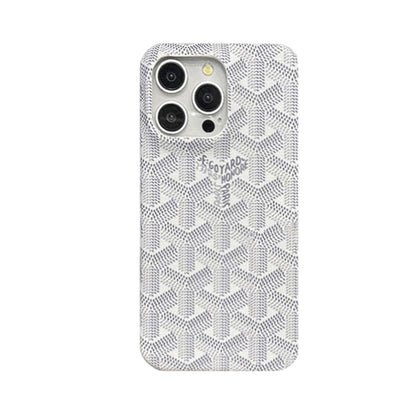 GYD Vintage Monogram Pure White Case for iPhone 12-18 Pro & Pro Max