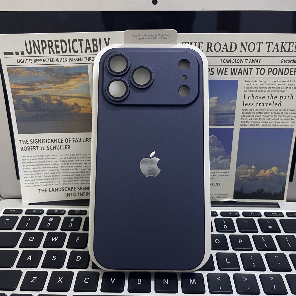 AG Premium Glass Case with Shine Logo & Camera Protection For iPhone 17 /16 / 15 / 14