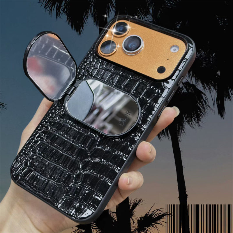 Stylish Dior iPhone Case with Mirror for iPhone 12-18 Pro & Pro Max