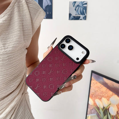 Lux LV Leather Phone Case For iPhone 17 / 16 / 15 / 14