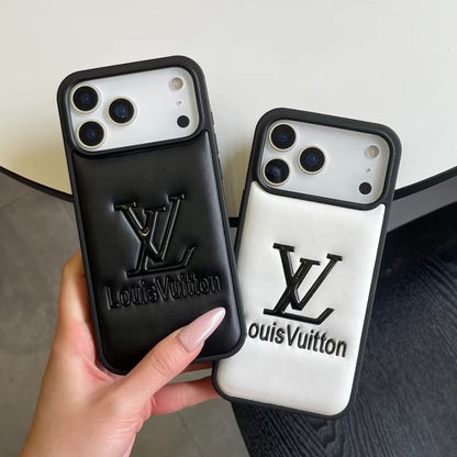 Luxury LV Leather Ultra-Slim Cover For iPhone 17/ 16 / 15 / 14