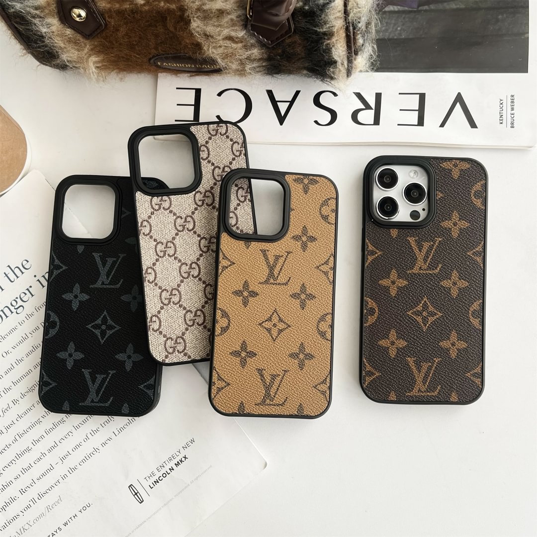 Luxury Brand Leather Case For iPhone Series