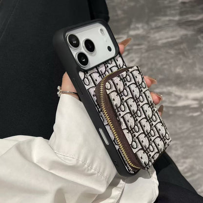 Dior Luxury iPhone Case Card Slot For iPhone 12-18