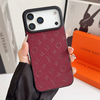 Luxury LV Leather Phone Case For iPhone 12-18 Pro & Pro Max
