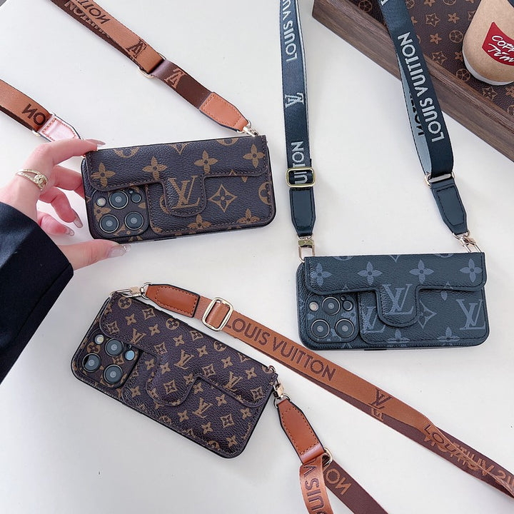 Side Card Holder Crossbody iPhone Case