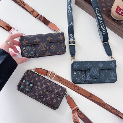 Side Card Holder Crossbody iPhone Case