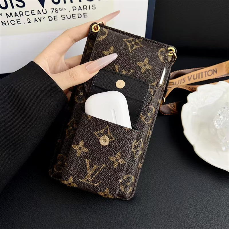 Luxury Louis Vuitton Monogram Multi-Pocket Crossbody Phone Bag