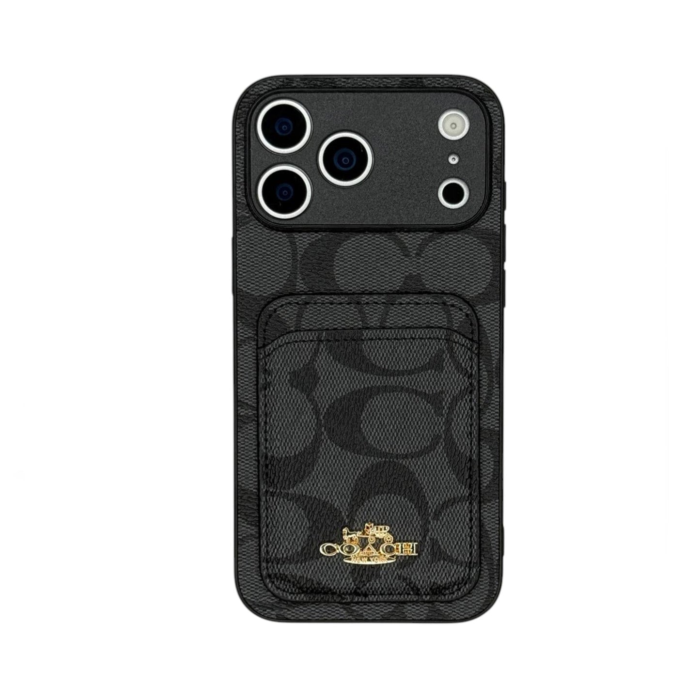 CCH Signature Monogram Card Holder Case for iPhone 12-18 Pro & Pro Max