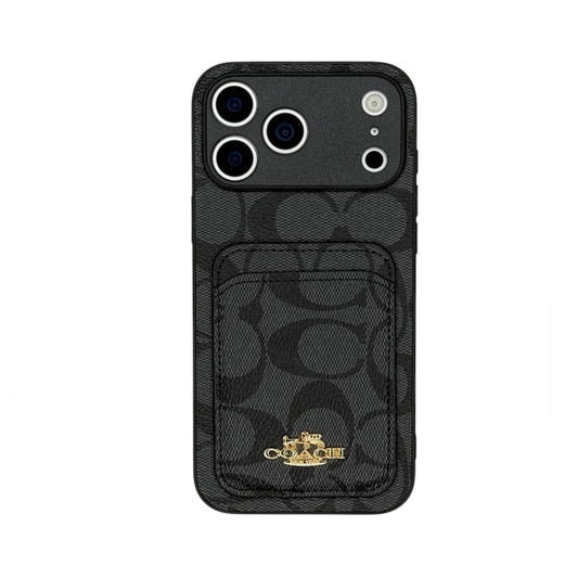 CCH Signature Monogram Card Holder Case for iPhone 12-18 Pro & Pro Max