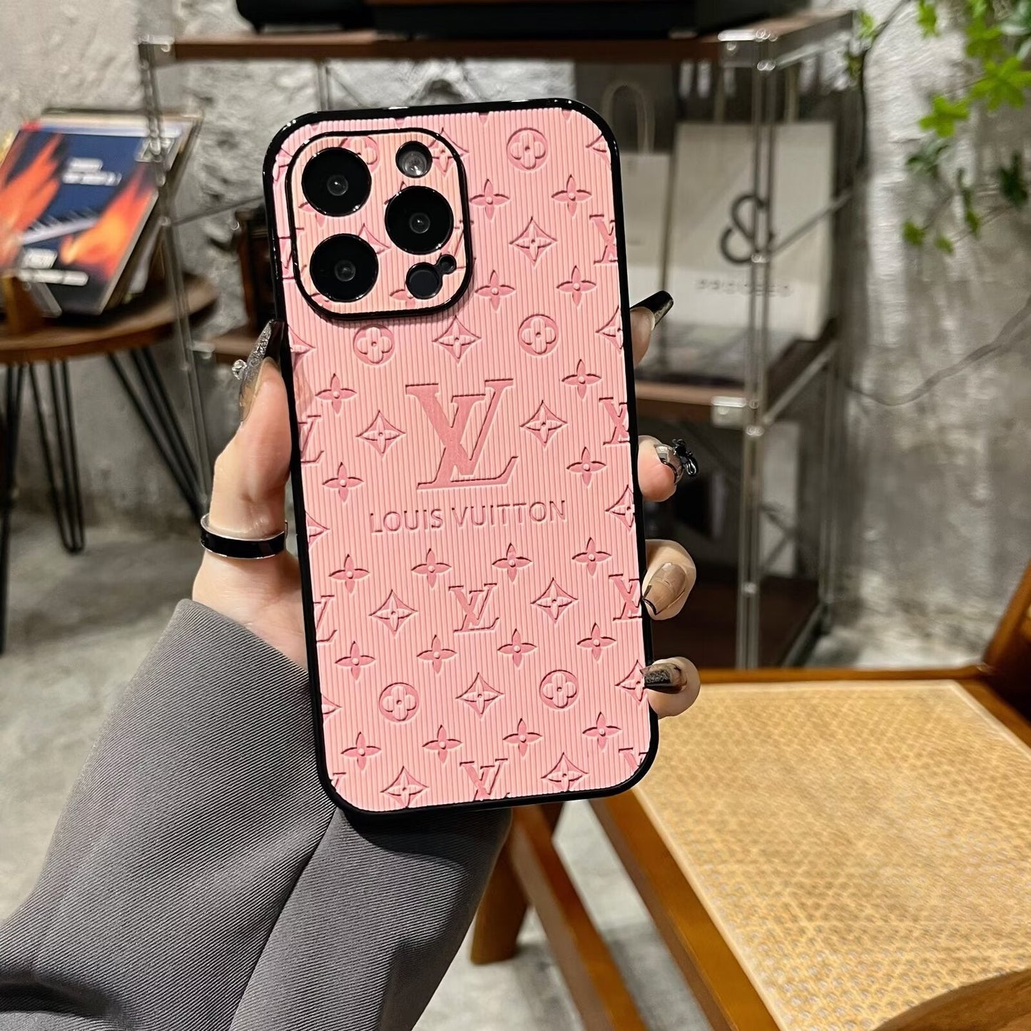 3D Embossed Leather Case For iPhone 16 / 15 /14